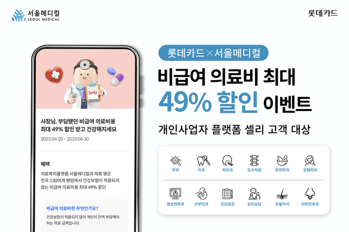 셀리 비급여 의료혜택 서비스 홍보 이미지.