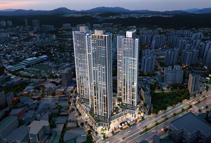 울산 ‘번영로 롯데캐슬 센트럴스카이’ 조감도.