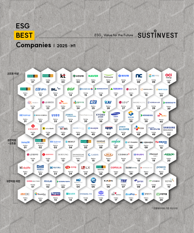 서스틴베스트 '2025년 상반기 ESG Best Companies'. 이미지/ 동아쏘시오홀딩스