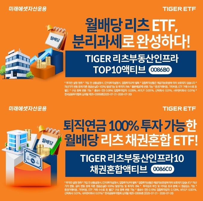 TIGER 리츠액티브 ETF 신규 상장.