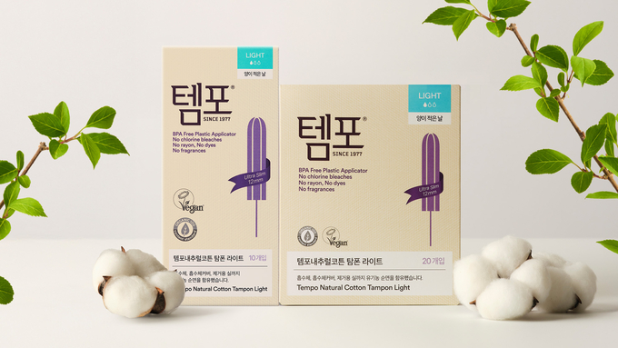 동아제약, 템포 내추럴코튼 탐폰 라이트 출시 .
