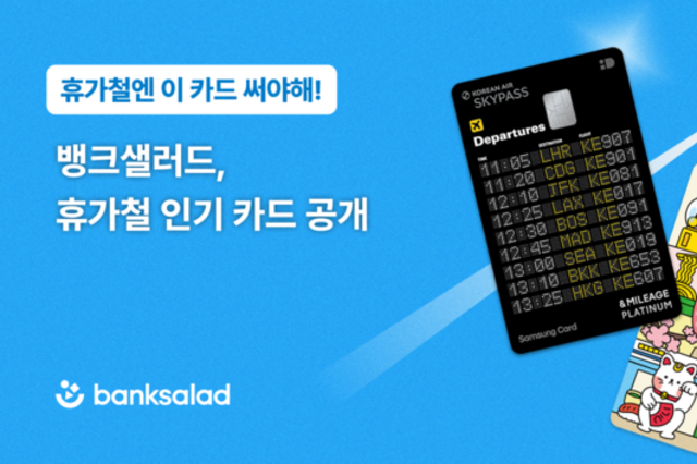 여름 휴가철 ‘이 카드’ 뜬다 … 뱅크샐러드, 발급량으로 알아본 인기 카드 공개