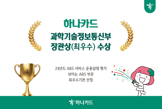 하나카드, 과기정통부 ‘ARS 운영실태 평가’ 장관상 수상