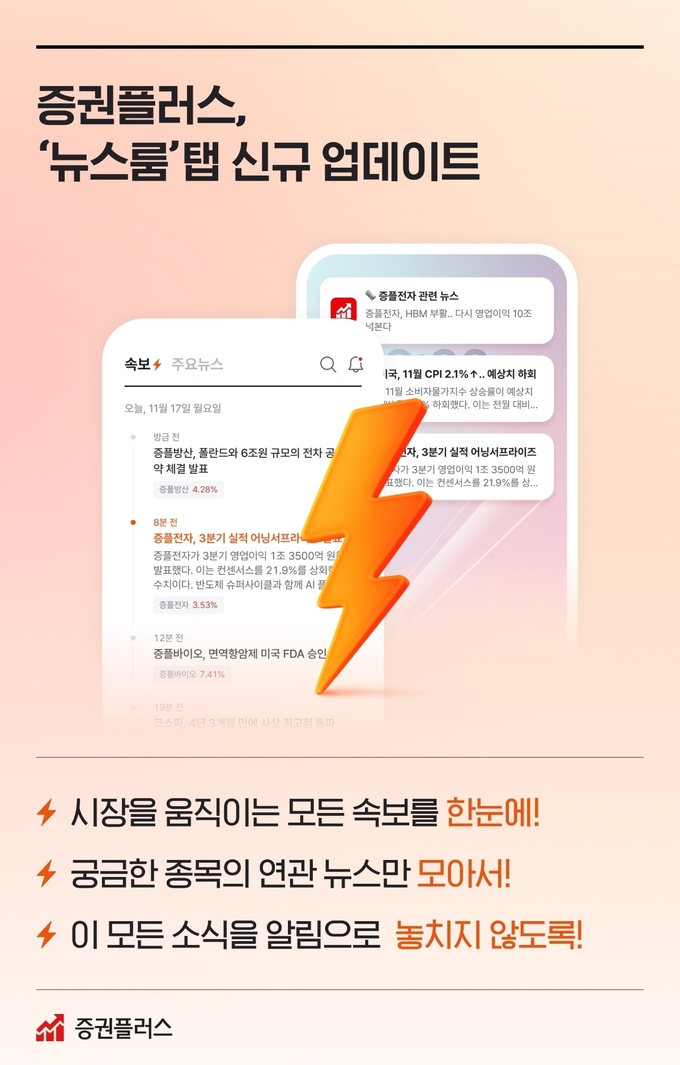 증권플러스, ‘뉴스룸’ 탭 신설…발 빠른 시장 대응 지원