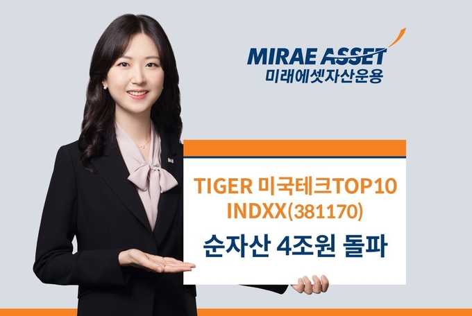 “미국 테크 투자의 상징” 미래에셋, ‘TIGER 미국테크TOP10 INDXX ETF’ 순자산 4조원 돌파